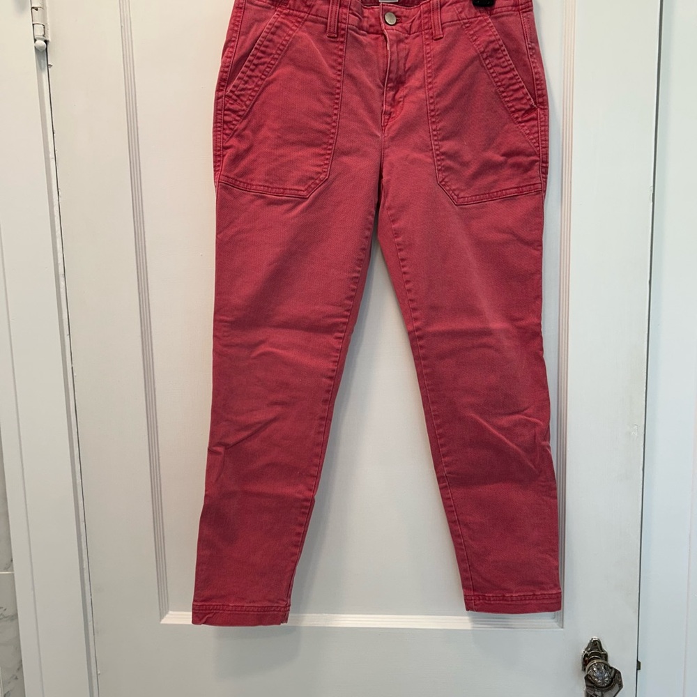 GAP Red Ankle Cropped Jeans